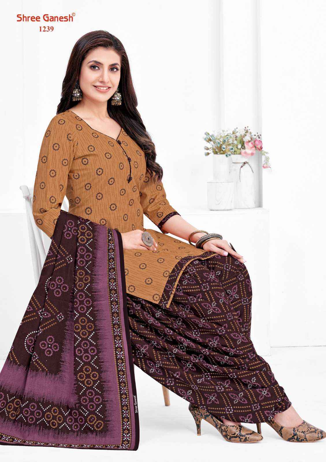 Shree Ganesh Bandhani Vol 2 Cotton Dress Material 15 pcs Catalogue