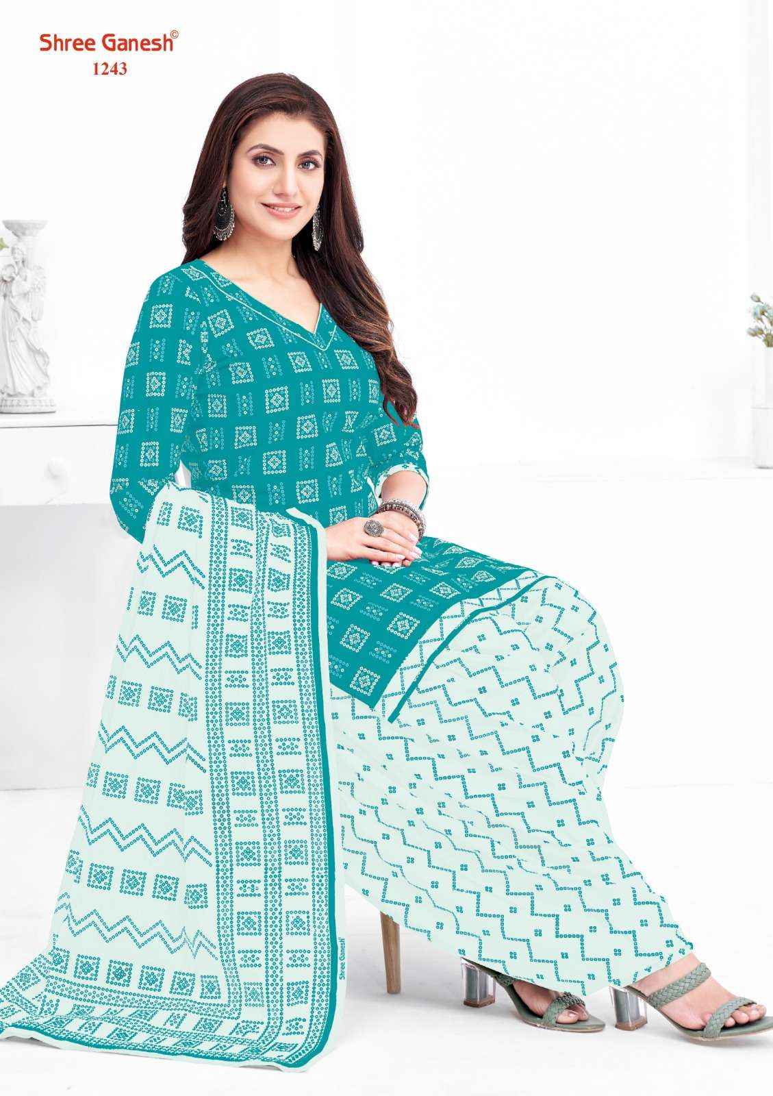 Shree Ganesh Bandhani Vol 2 Cotton Dress Material 15 pcs Catalogue