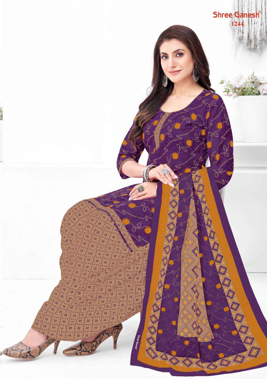 Shree Ganesh Bandhani Vol 2 Cotton Dress Material 15 pcs Catalogue