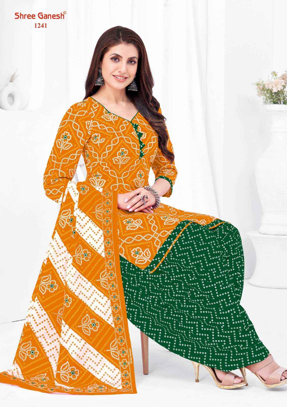 Shree Ganesh Bandhani Vol 2 Cotton Dress Material 15 pcs Catalogue
