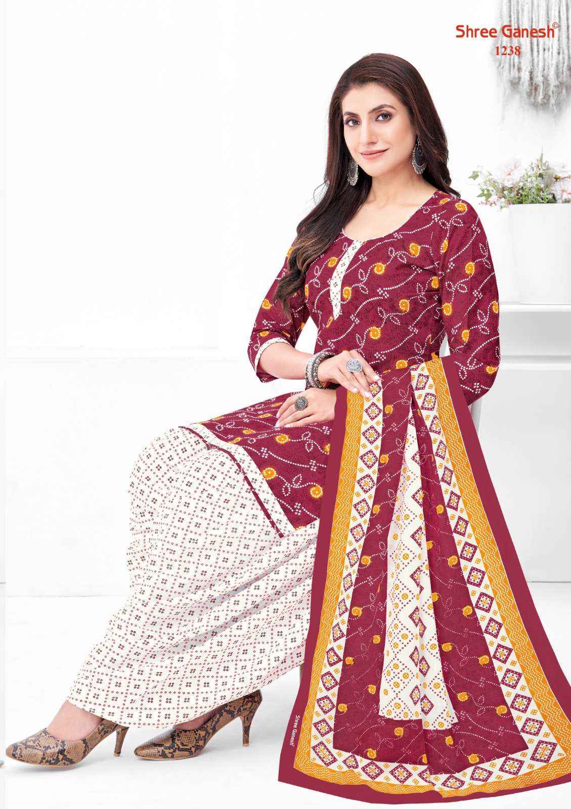 Shree Ganesh Bandhani Vol 2 Cotton Dress Material 15 pcs Catalogue