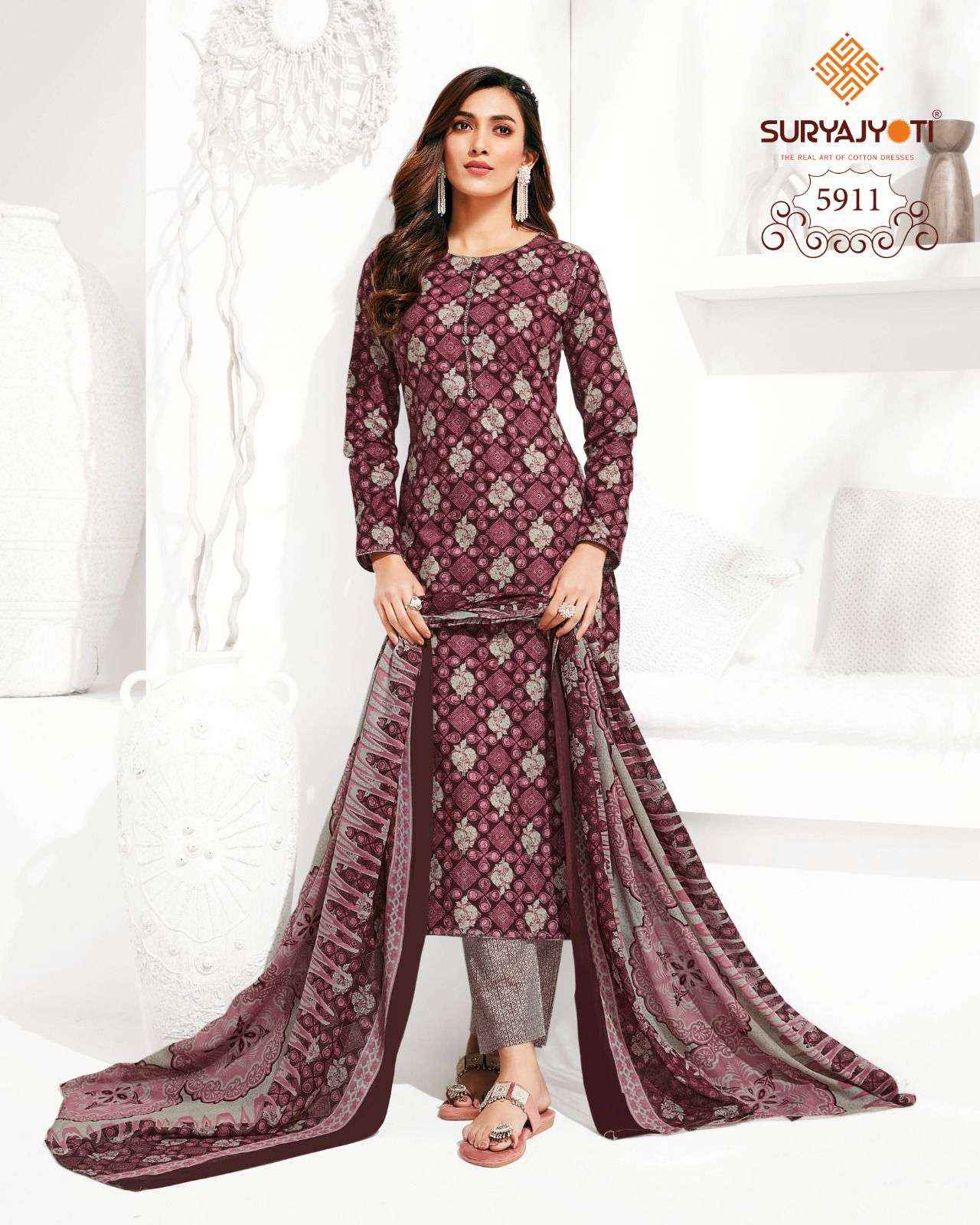 Suryajyoti Trendy Cottons Vol 59 Cotton Premium Regular Wear Dress Material  Collection Wholesale Rate : Textilebuzz