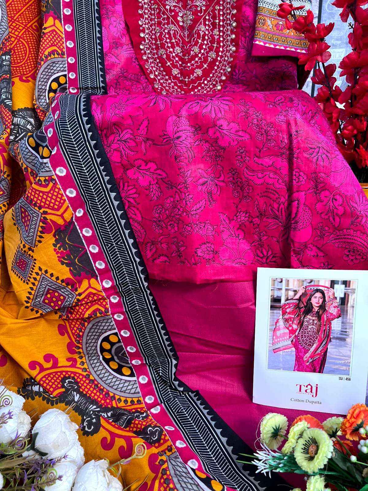 Cotton dress material with cotton dupatta store