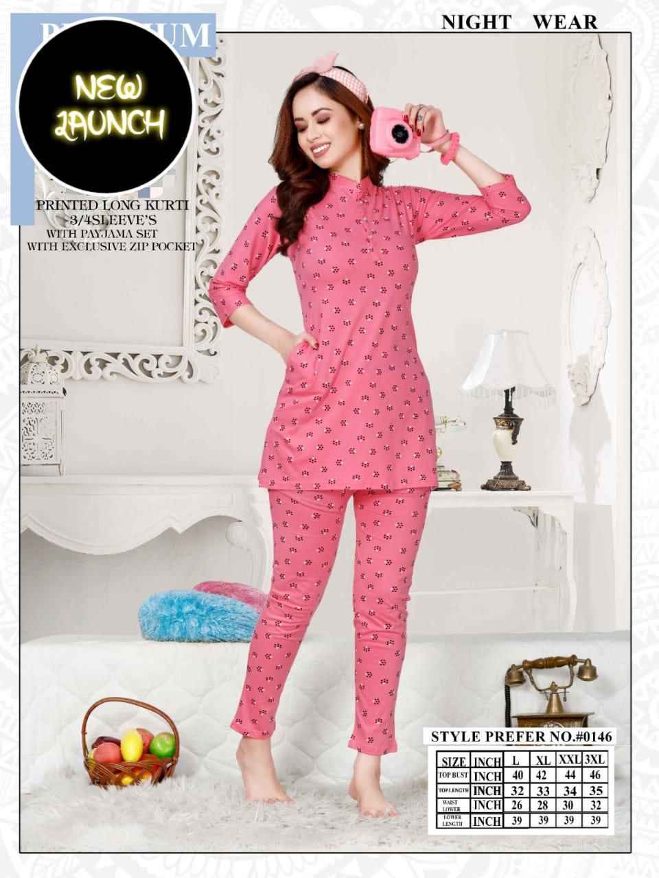 Winter Special Vol AT 0146 Cotton Night Suit 6 pcs Catalogue