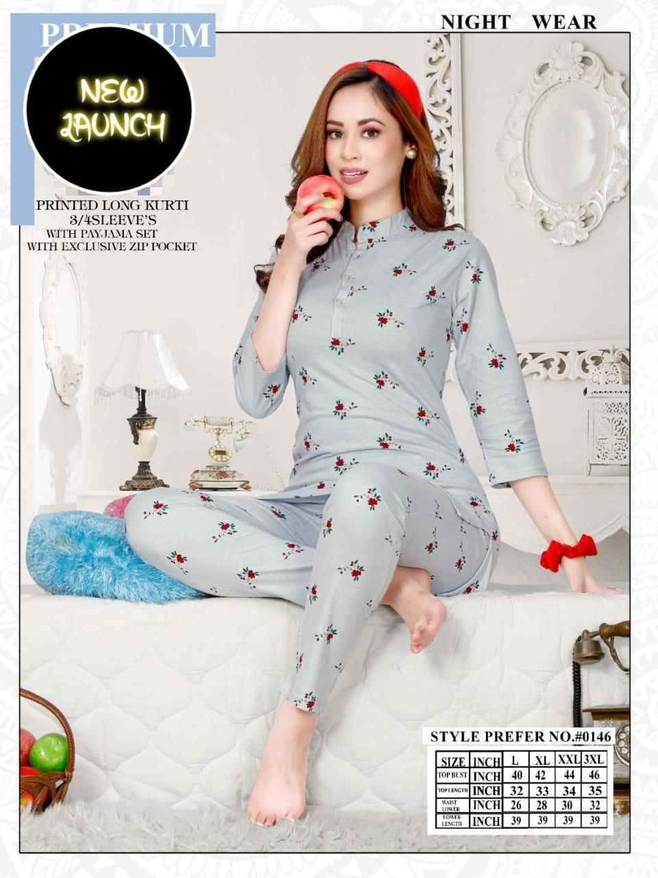 Winter Special Vol AT 0146 Cotton Night Suit 6 pcs Catalogue