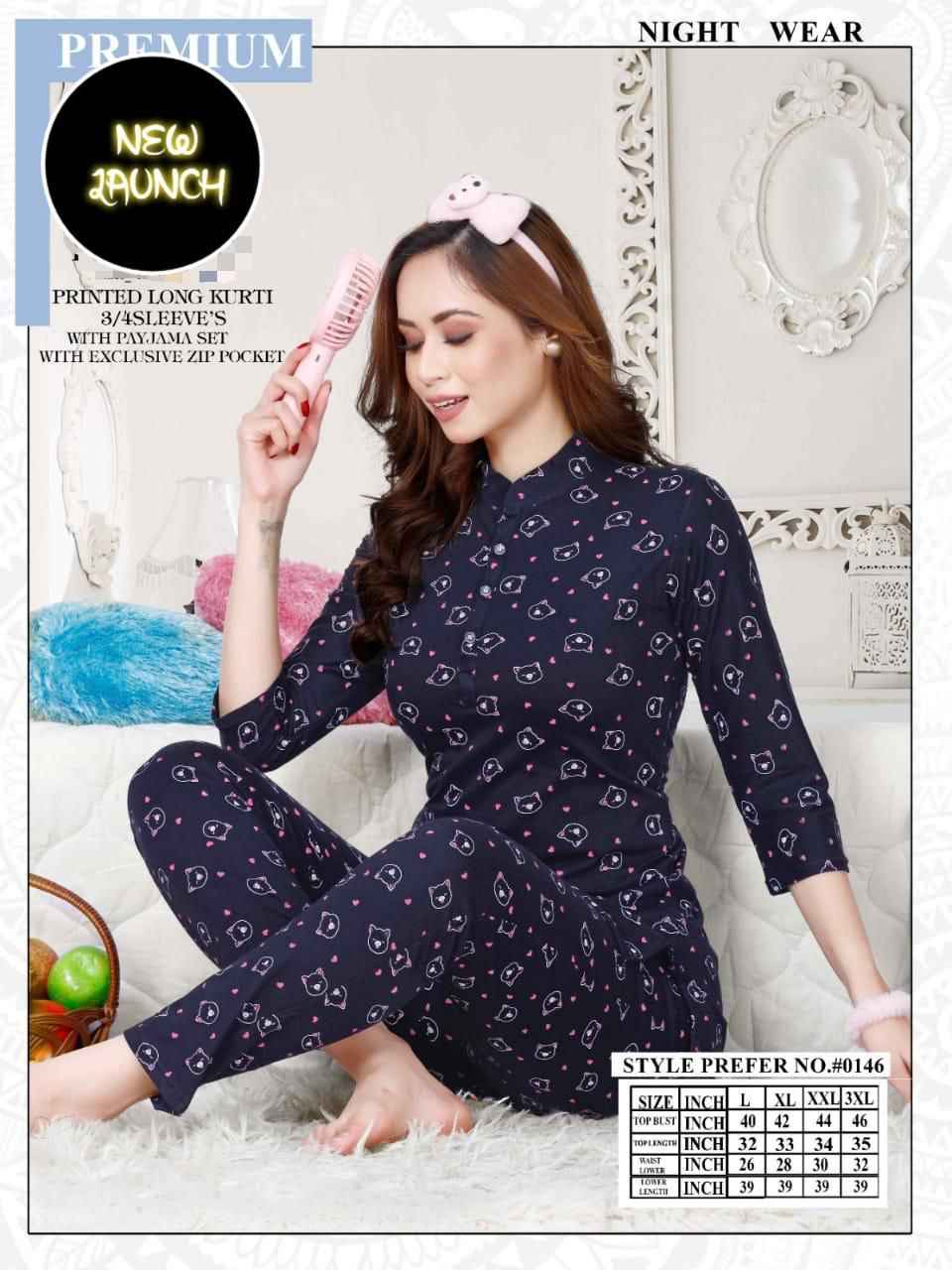 Winter Special Vol AT 0146 Cotton Night Suit 6 pcs Catalogue