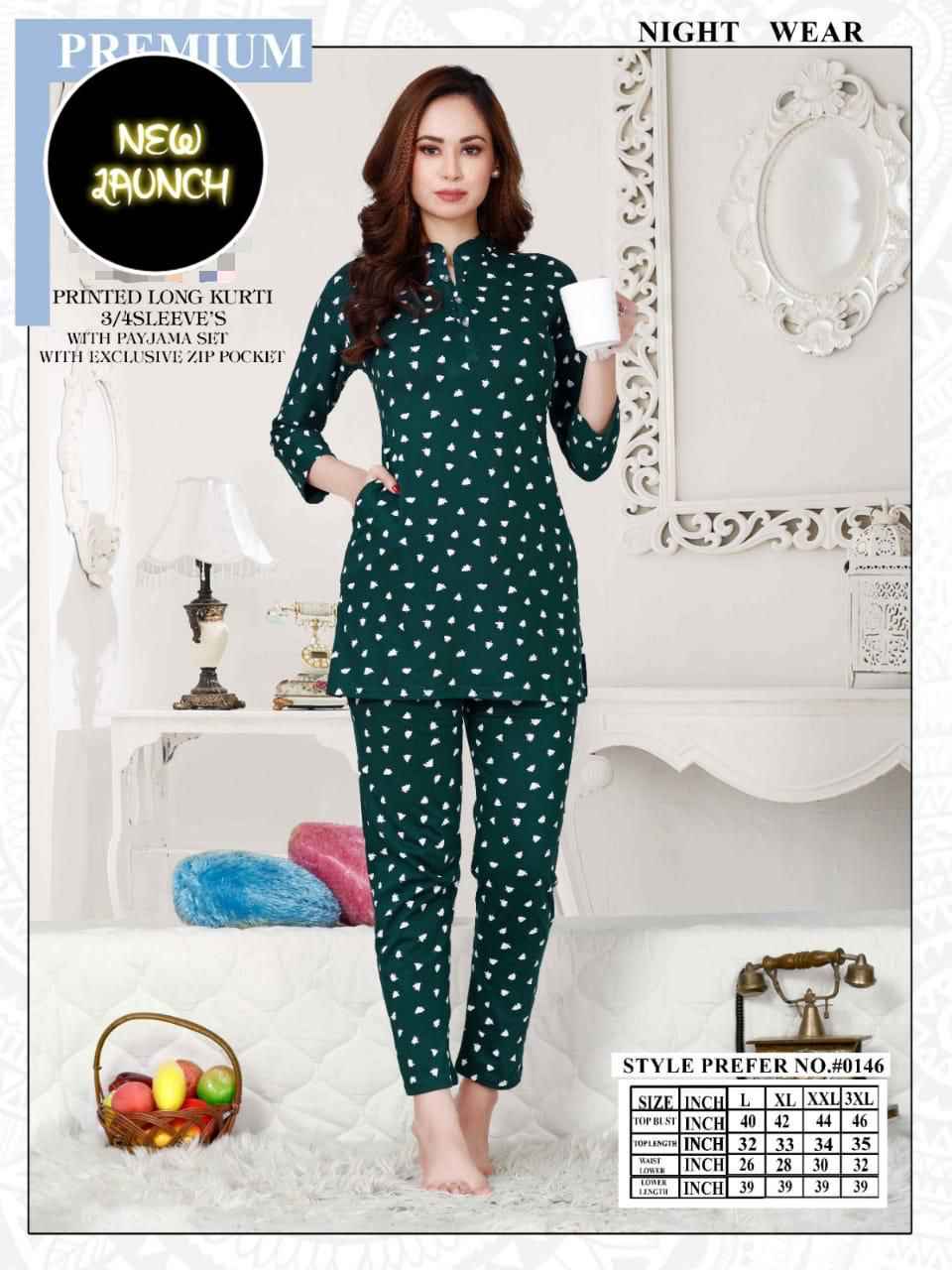 Winter Special Vol AT 0146 Cotton Night Suit 6 pcs Catalogue