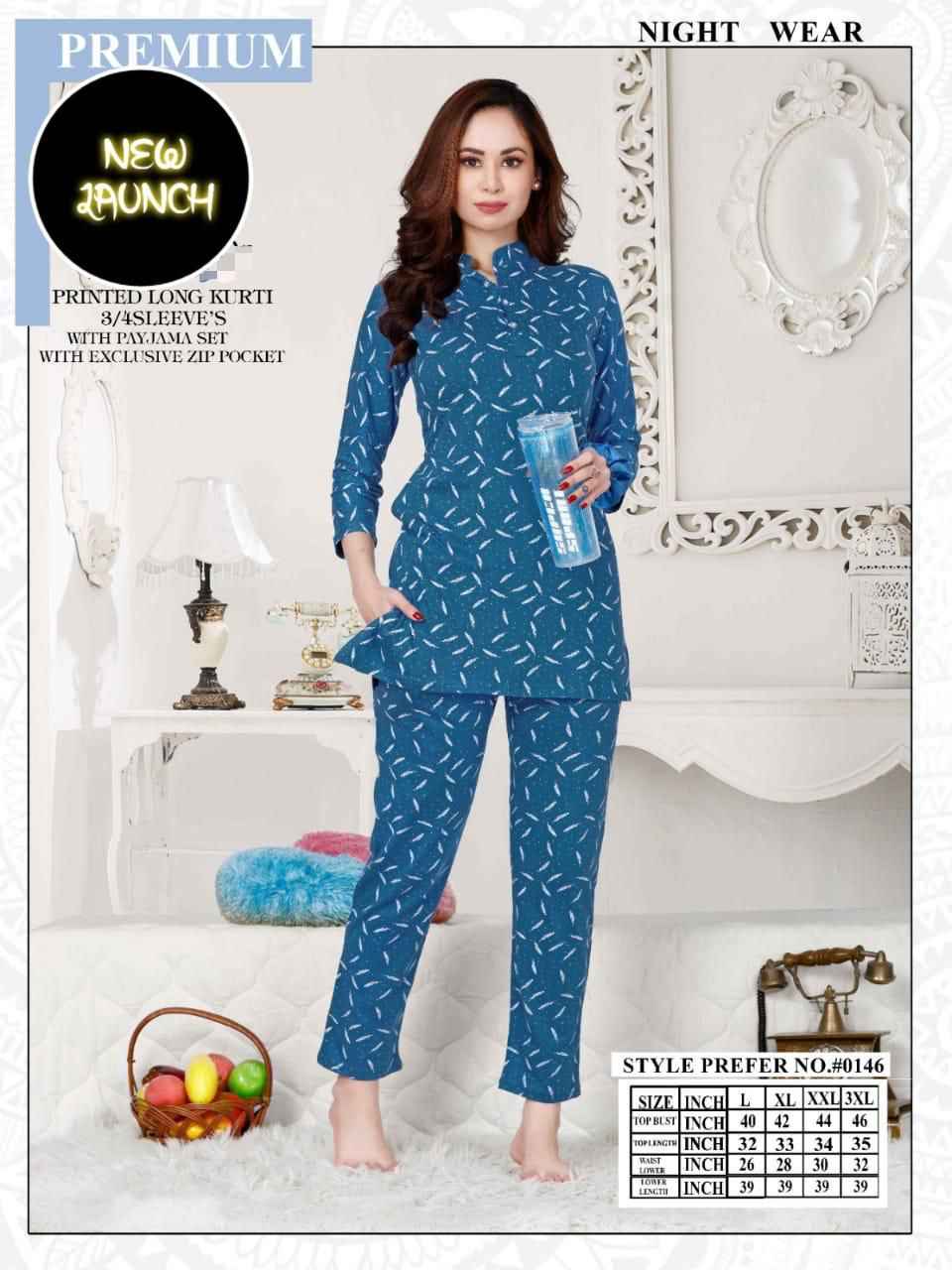 Winter Special Vol AT 0146 Cotton Night Suit 6 pcs Catalogue