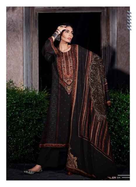 Zara Killim Satin Dress Material 6 pcs Catalogue