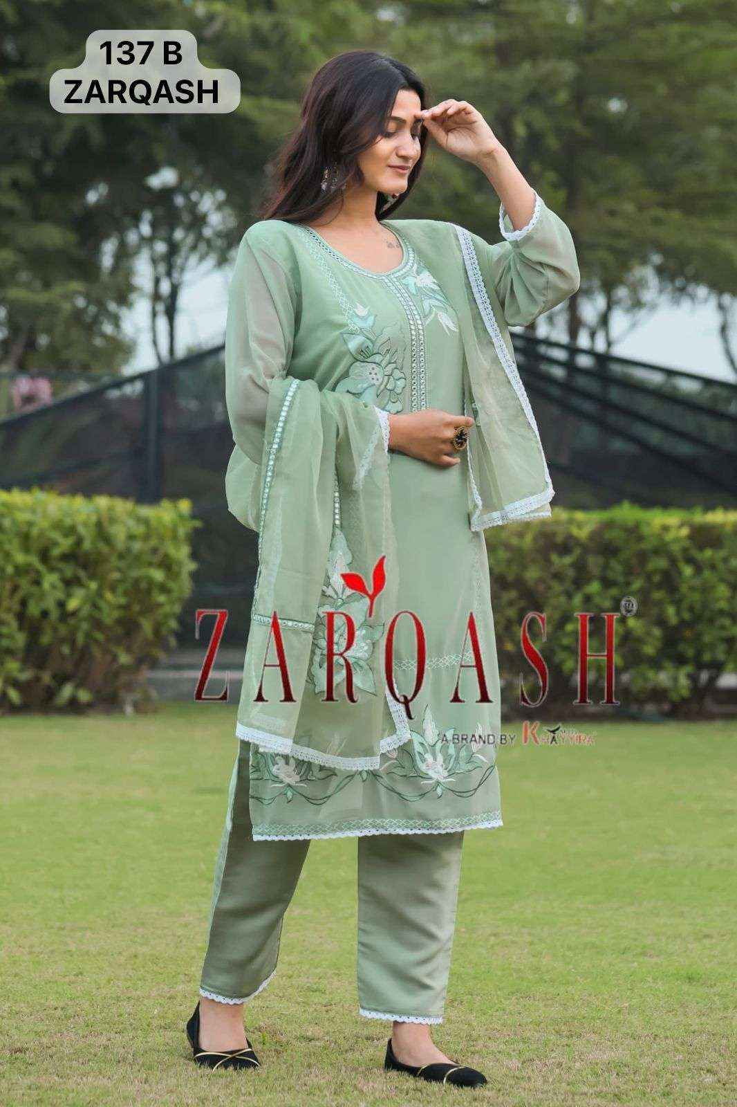 Zarqash Z 137 Georgette Kurti Combo 4 pcs Catalogue