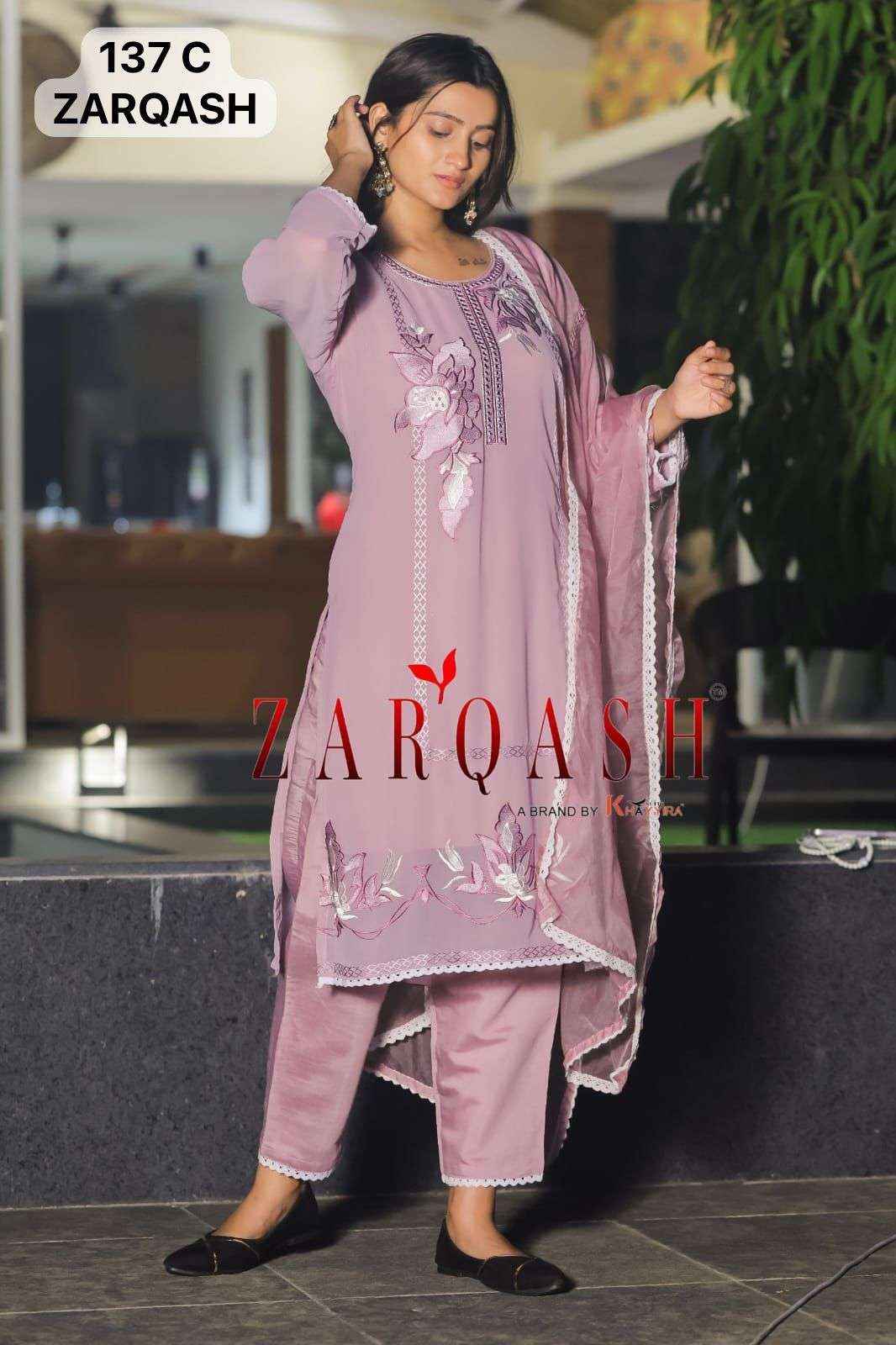 Zarqash Z 137 Georgette Kurti Combo 4 pcs Catalogue