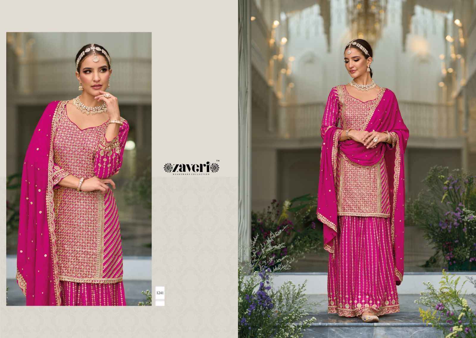 Zaveri Preet Readymade Silk Dress 4 pcs Catalogue