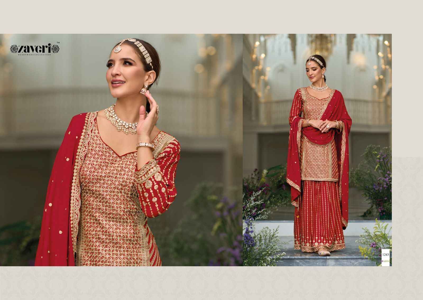 Zaveri Preet Readymade Silk Dress 4 pcs Catalogue