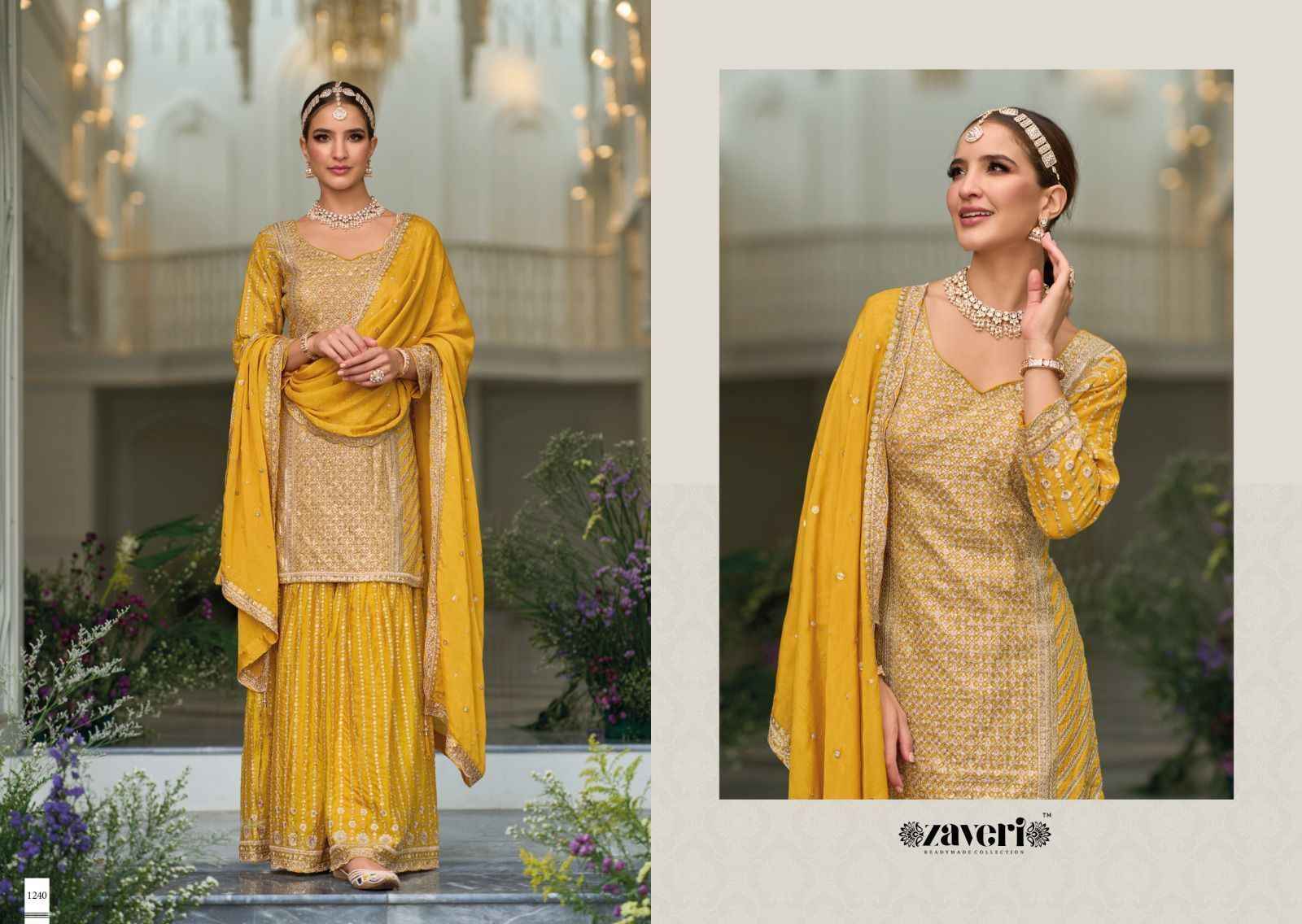 Zaveri Preet Readymade Silk Dress 4 pcs Catalogue
