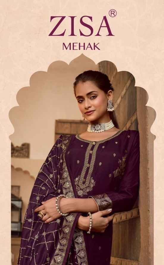 Zisa Mehak Readymade Dola Jacquard Dress 4 pcs Catalogue