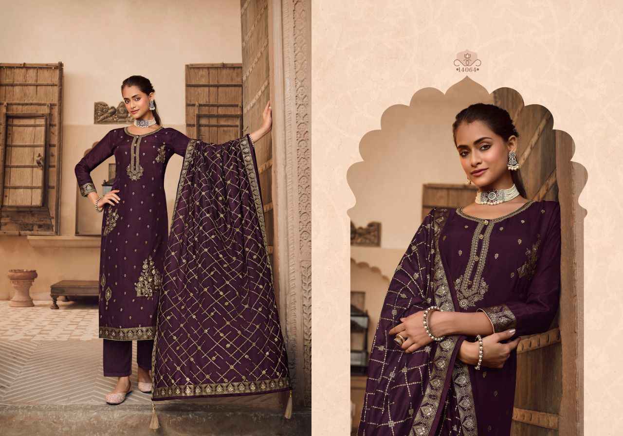 Zisa Mehak Readymade Dola Jacquard Dress 4 pcs Catalogue