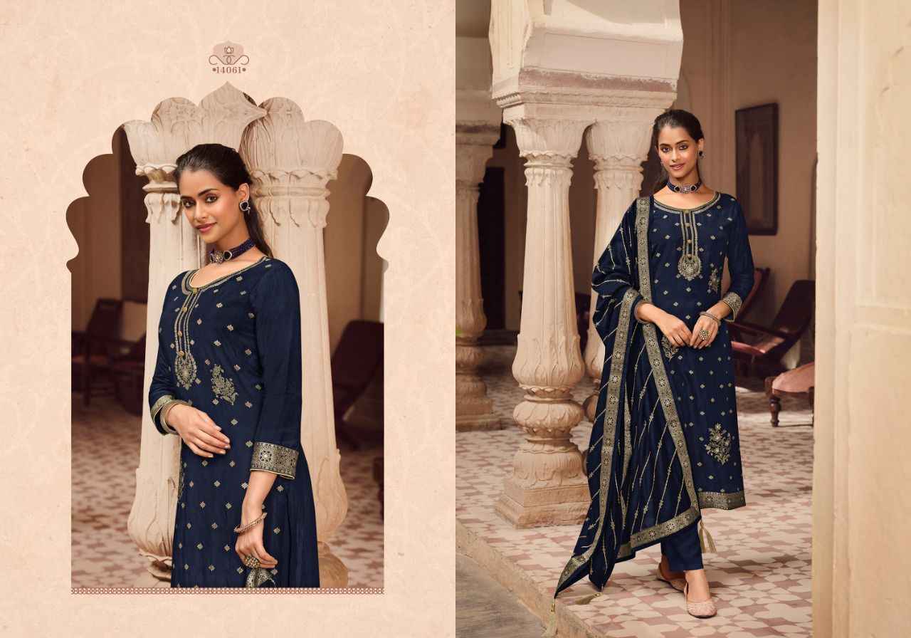 Zisa Mehak Readymade Dola Jacquard Dress 4 pcs Catalogue