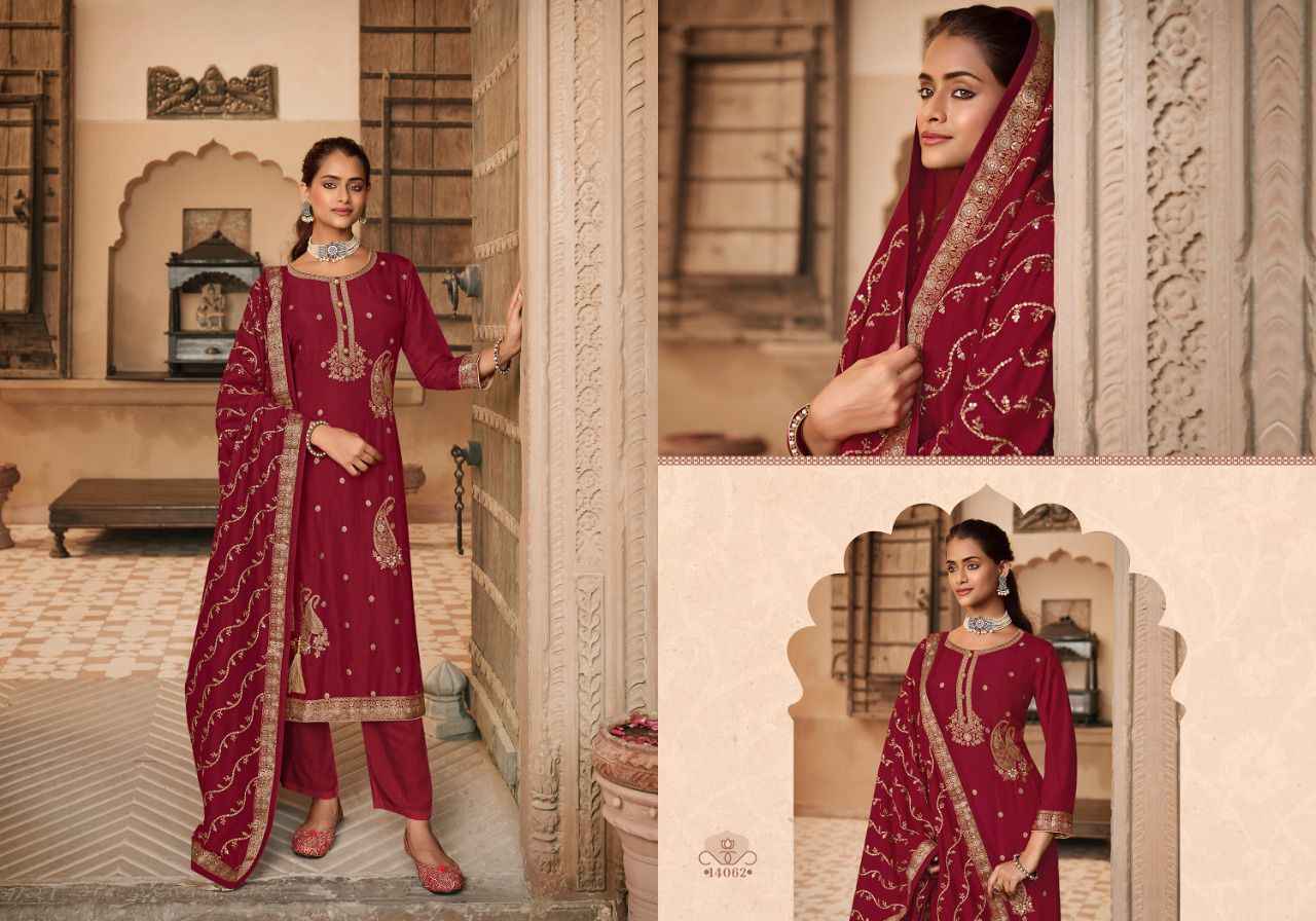 Zisa Mehak Readymade Dola Jacquard Dress 4 pcs Catalogue