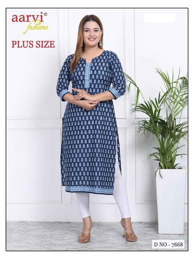 Aarvi Fashion Plus Size Vol 3 Cotton Kurti Wholesale Kurtis Supplier Online