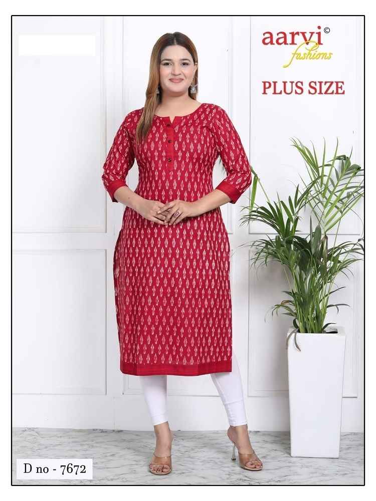 Aarvi Fashion Plus Size Vol 3 Cotton Kurti Wholesale Kurtis Supplier Online