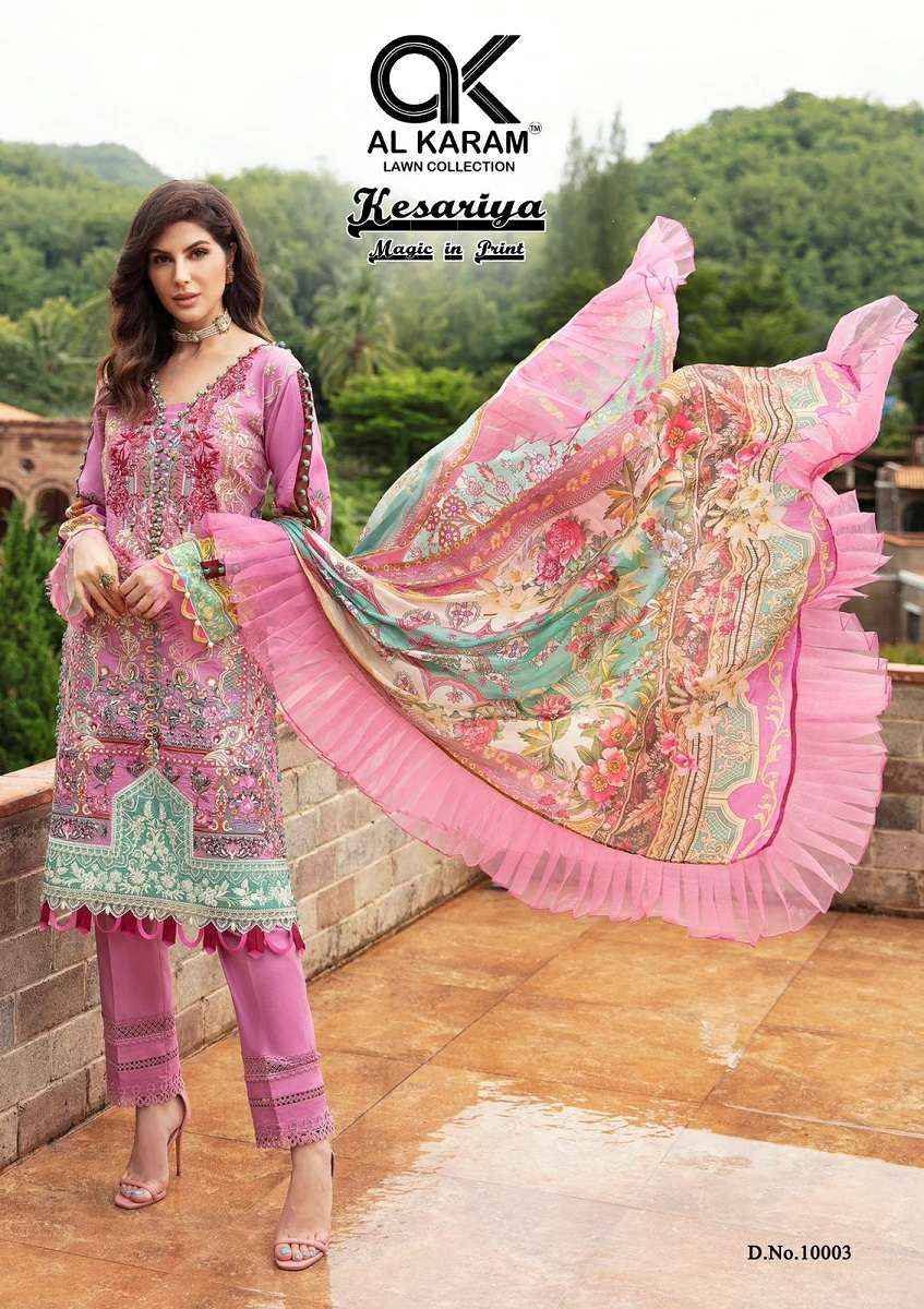 Al Karam Kesariya Magic In Print Vol 10 Readymade Cotton Dress 6 pcs Catalogue