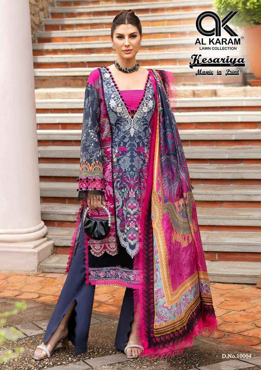 Al Karam Kesariya Magic In Print Vol 10 Readymade Cotton Dress 6 pcs Catalogue