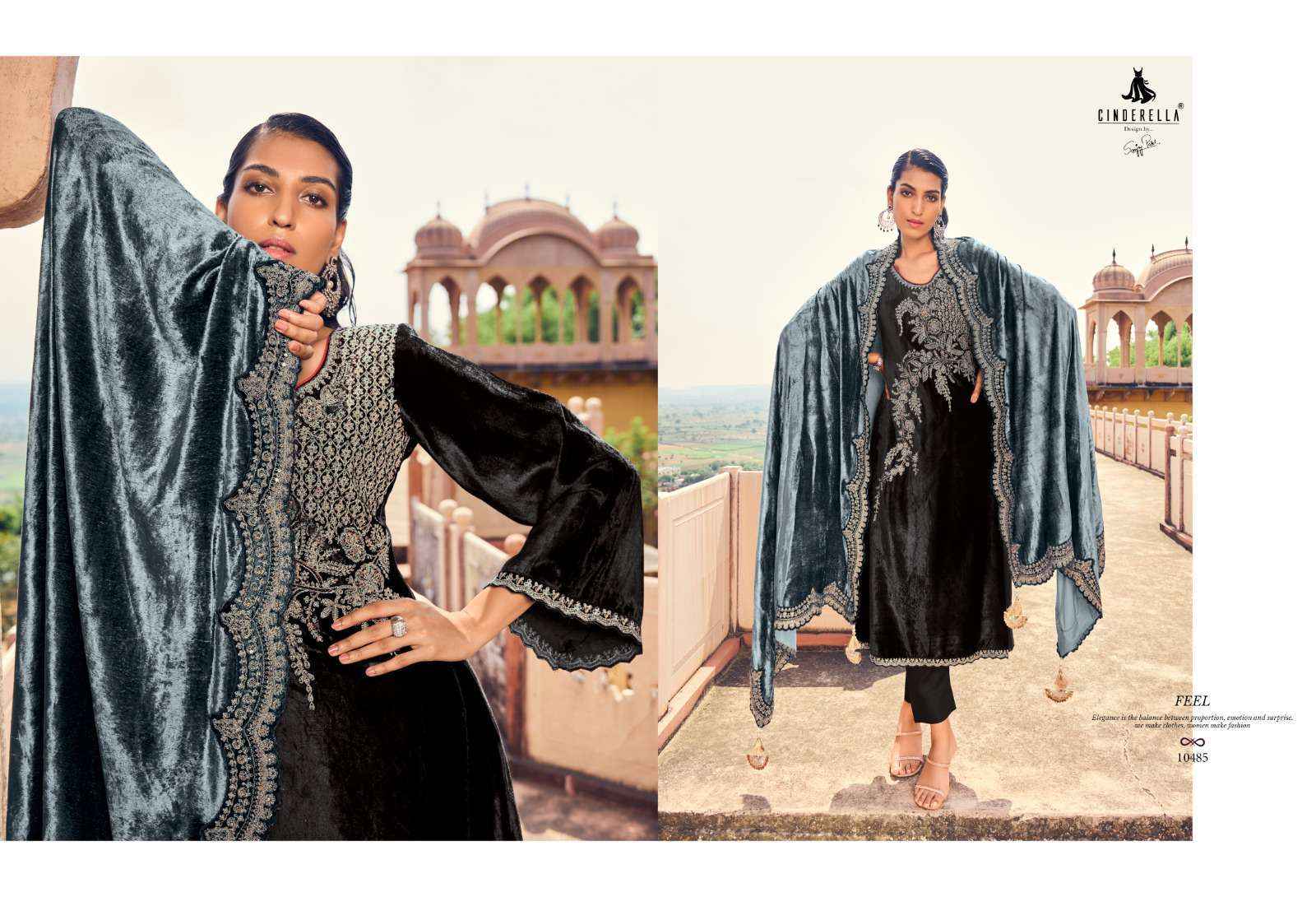 Cinderella Dil Kash Viscose Velvet Dress Material 6 pcs Catalogue