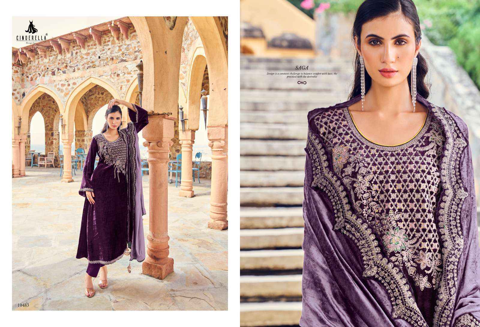 Cinderella Dil Kash Viscose Velvet Dress Material 6 pcs Catalogue
