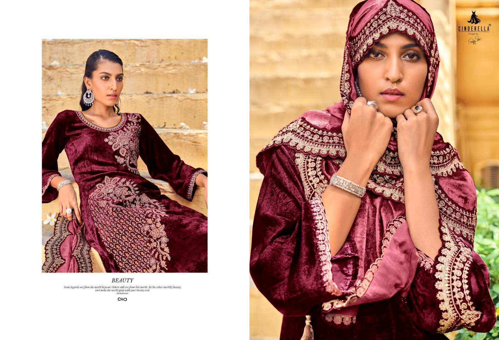 Cinderella Dil Kash Viscose Velvet Dress Material 6 pcs Catalogue