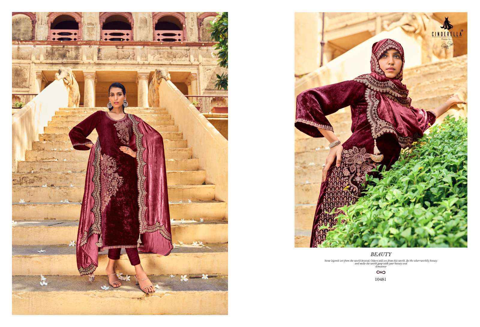 Cinderella Dil Kash Viscose Velvet Dress Material 6 pcs Catalogue
