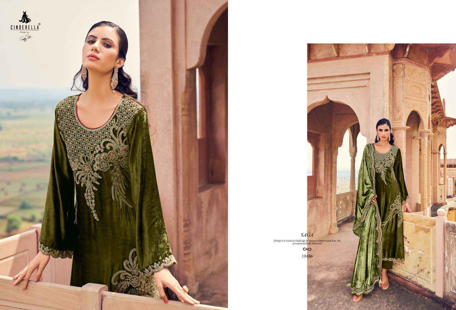 Cinderella Dil Kash Viscose Velvet Dress Material 6 pcs Catalogue