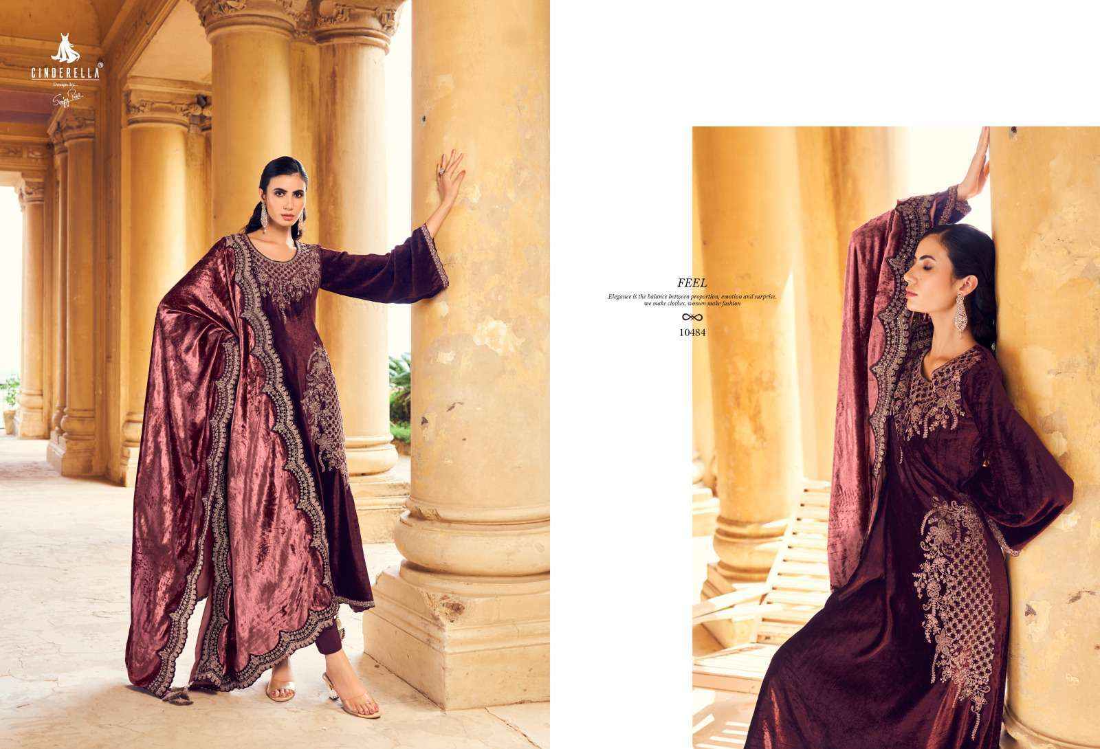 Cinderella Dil Kash Viscose Velvet Dress Material 6 pcs Catalogue