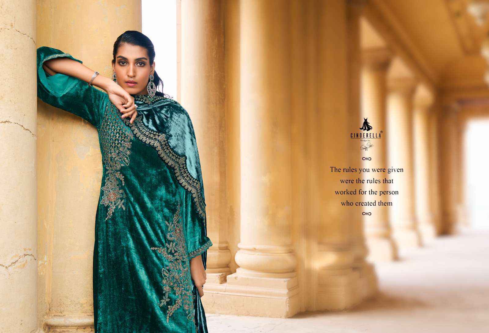 Cinderella Dil Kash Viscose Velvet Dress Material 6 pcs Catalogue