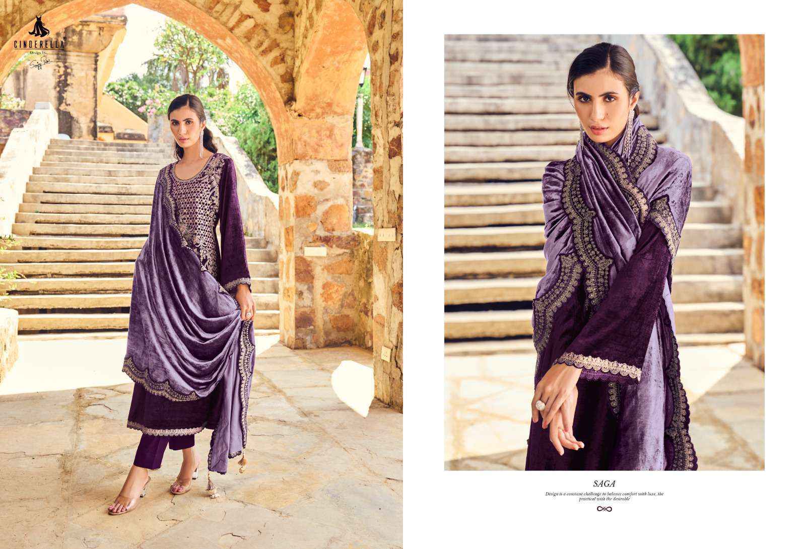 Cinderella Dil Kash Viscose Velvet Dress Material 6 pcs Catalogue