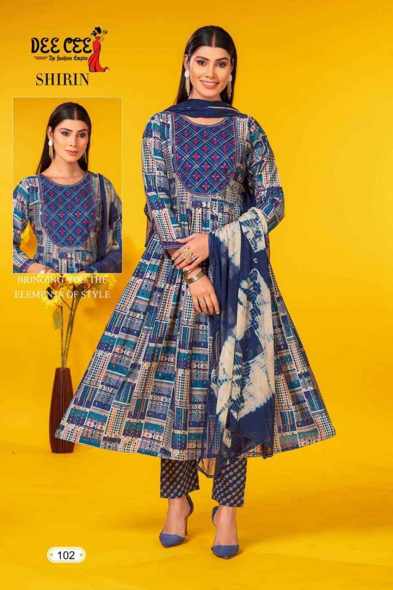 Dee Cee Shirin Chanderi Kurti Combo 6 pcs Catalogue