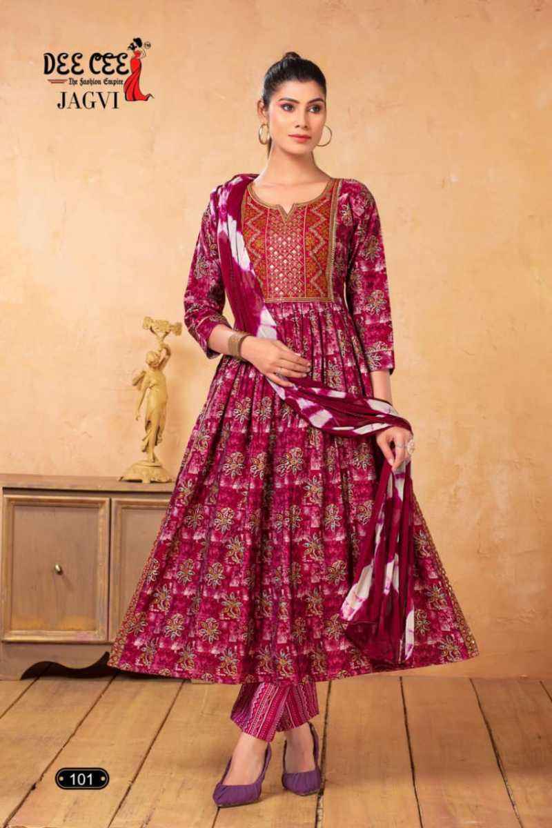 Deecee Jagvi Chanderi Kurti Combo 6 pcs Catalogue