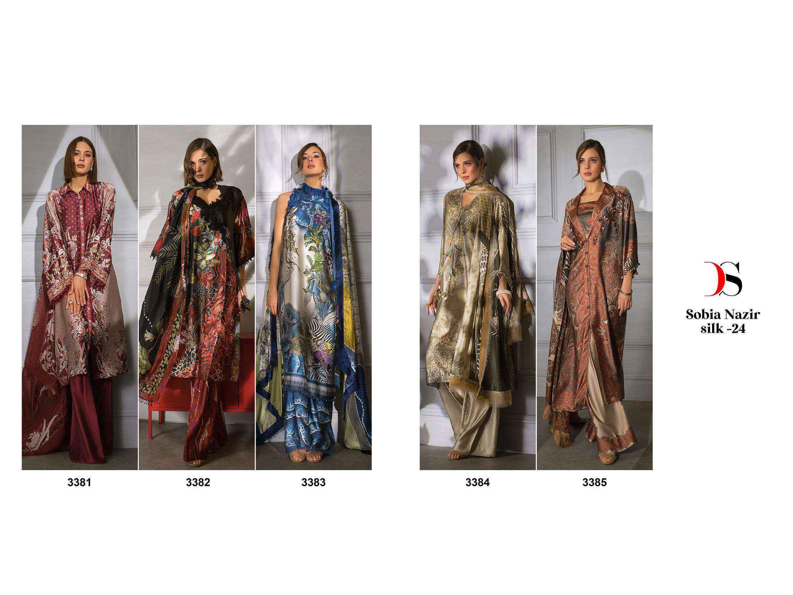 Deepsy Sobia Nazir Silk 24 Silk Dress Material 5 pcs Catalogue