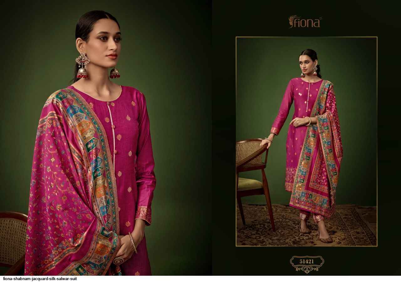 Fiona Shabnam Jacquard Dress Material 4 pcs Catalogue
