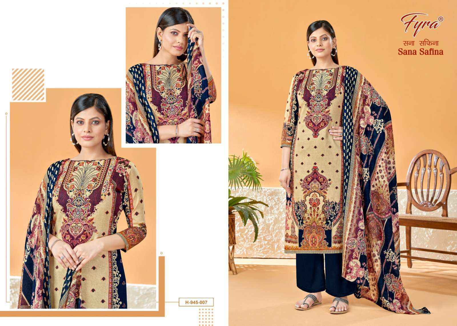 Fyra Designing Hub Sana Safina Soft Cotton Dress Material 10 pcs Catalogue