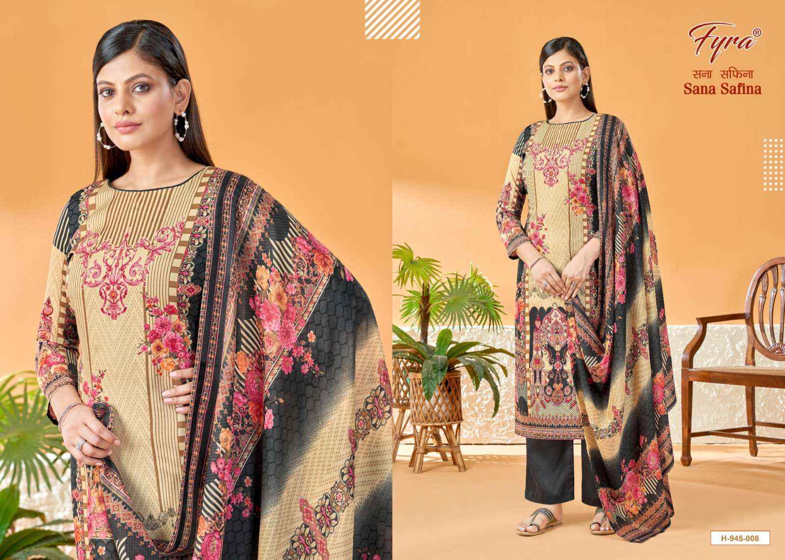 Fyra Designing Hub Sana Safina Soft Cotton Dress Material 10 pcs Catalogue