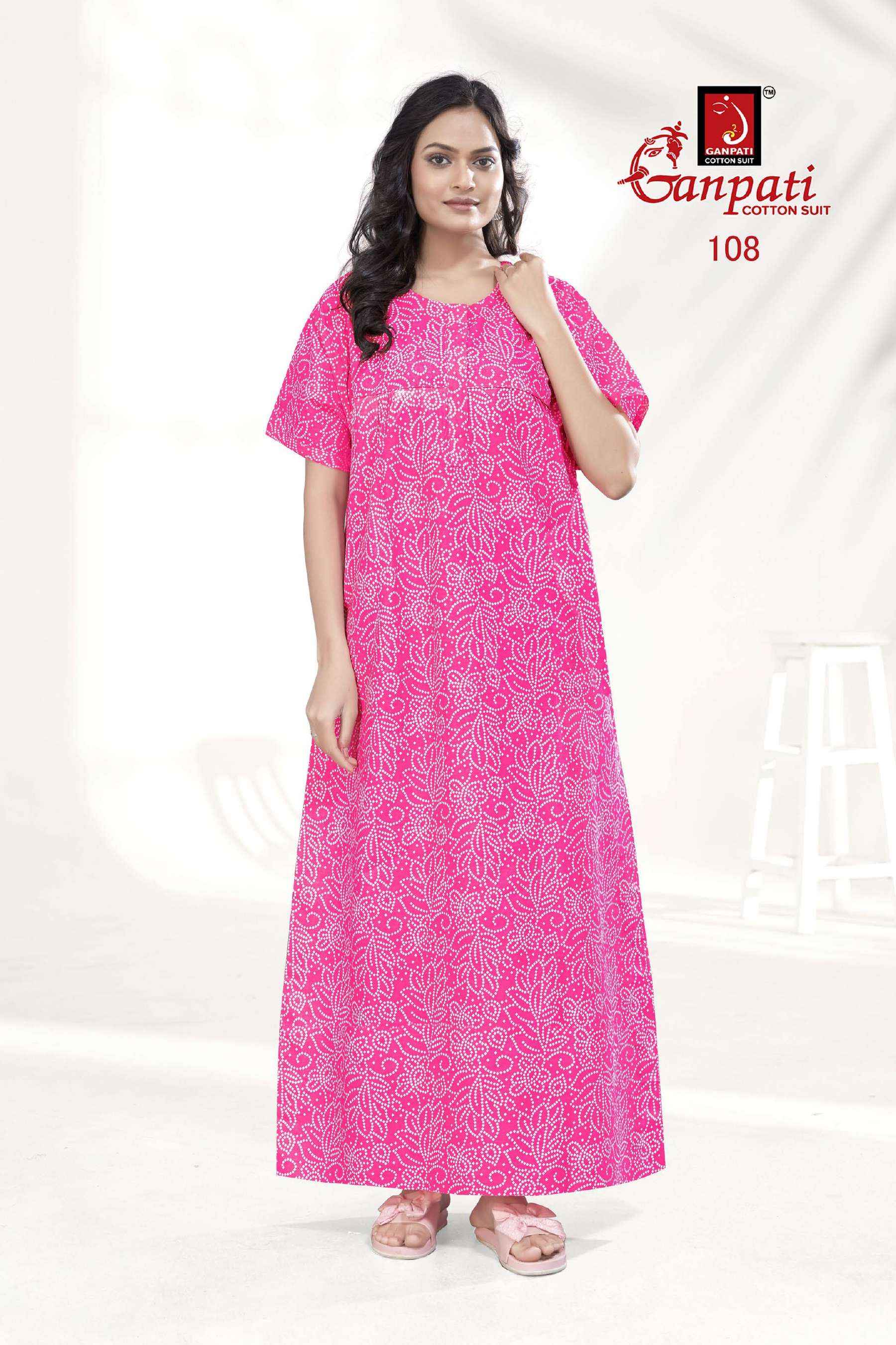 Ganpati Jyoti Vol 1 Cotton Nighty Wholesale Suits Online Wear