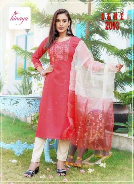 Hinaya Salonee Vol 2 Rayon Kurti Combo 4 pcs Catalogue