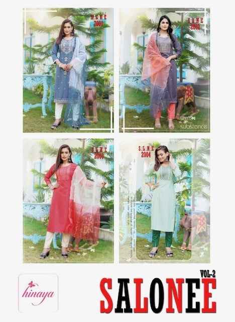 Hinaya Salonee Vol 2 Rayon Kurti Combo 4 pcs Catalogue
