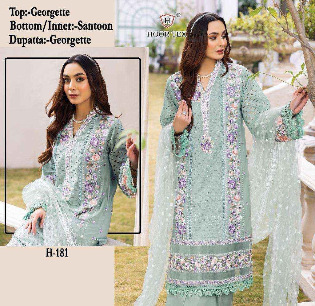 Hoor Tex H 181 Fox Georgette Dress Material 1 pcs Catalogue