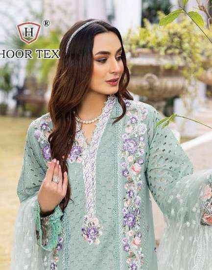 Hoor Tex H 181 Fox Georgette Dress Material 1 pcs Catalogue