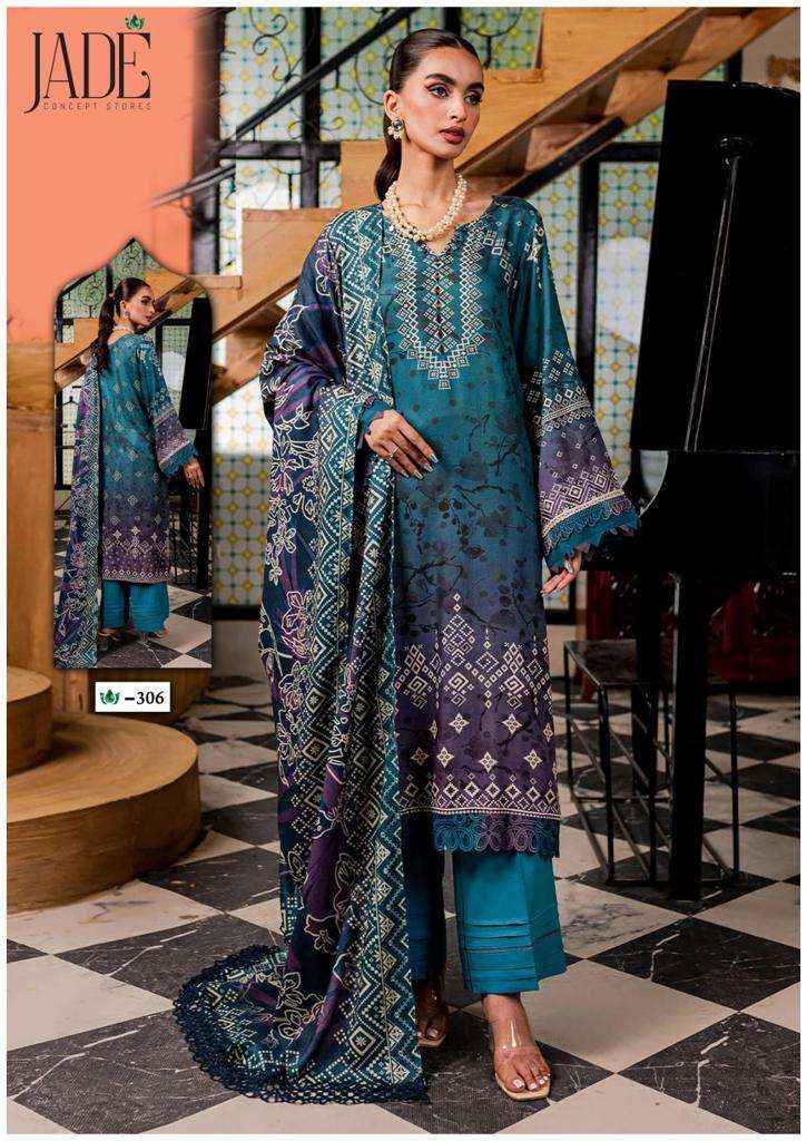Jade Crimson Vol 3 Readymade Lawn Cotton Dress 6 pcs Catalogue