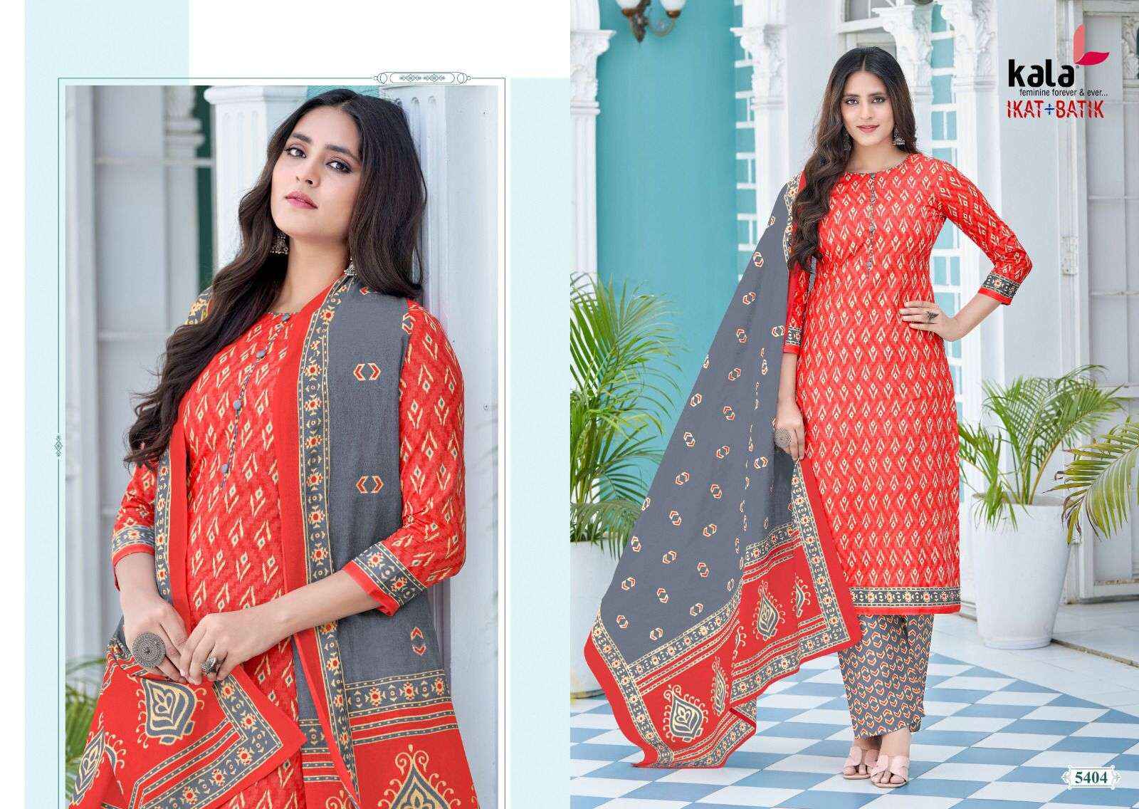 Kala Fashion Batik Plus Ikkat Vol 1 Readymade Cotton Dress Wholesale Readymade Suits