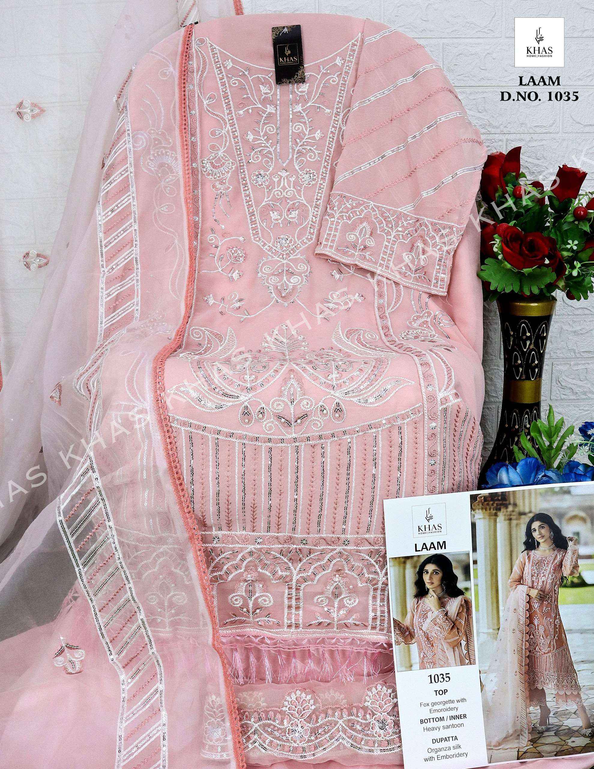 Khas Laam Georgette Dress Material 3 pcs Catalogue