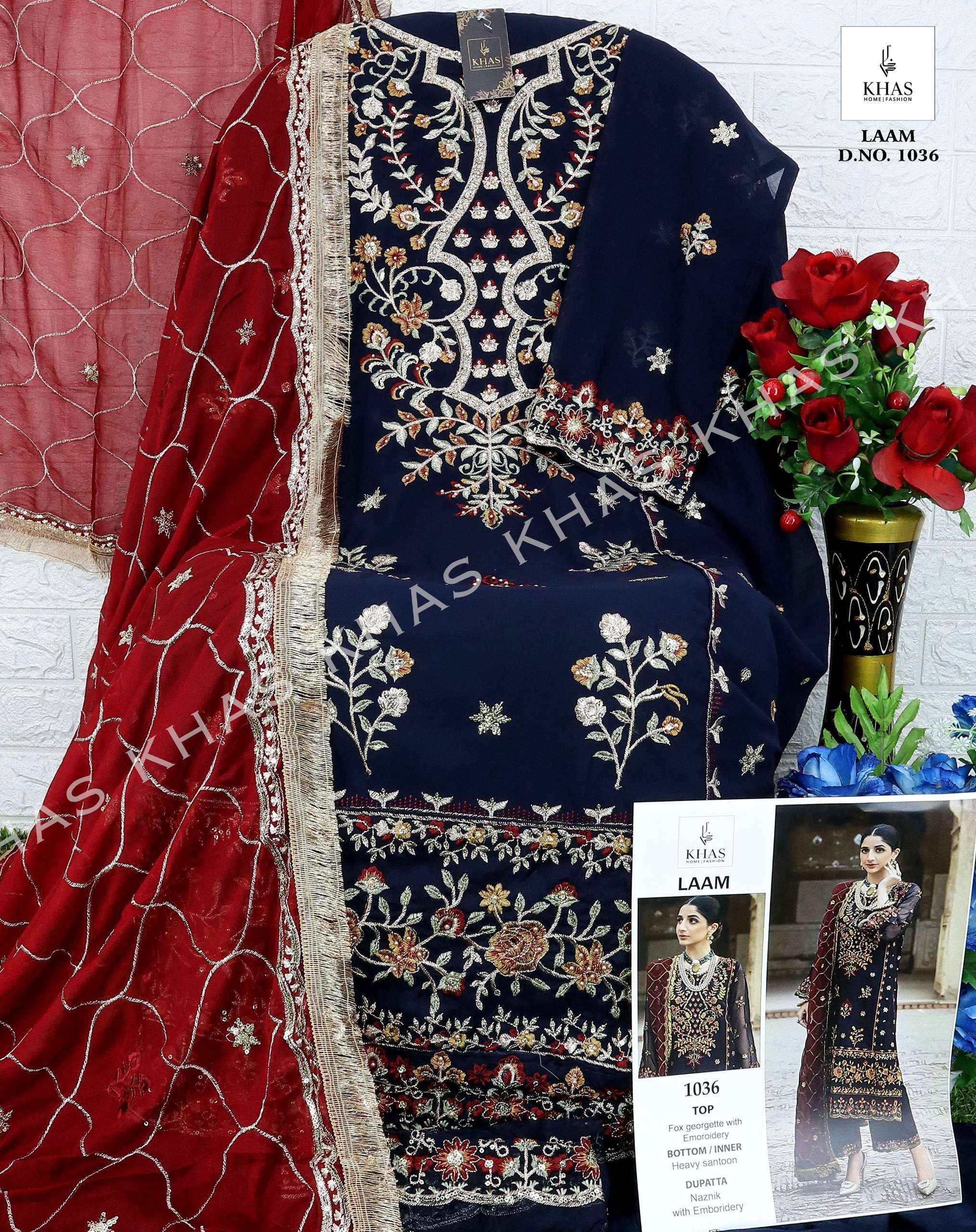 Khas Laam Georgette Dress Material 3 pcs Catalogue