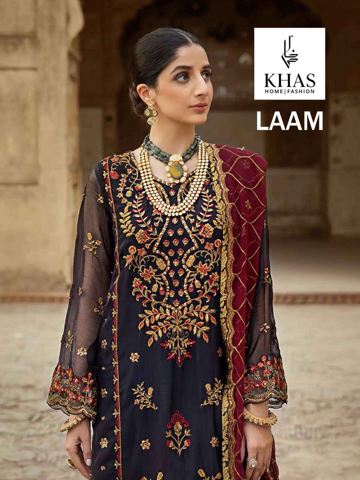 Khas Laam Georgette Dress Material 3 pcs Catalogue